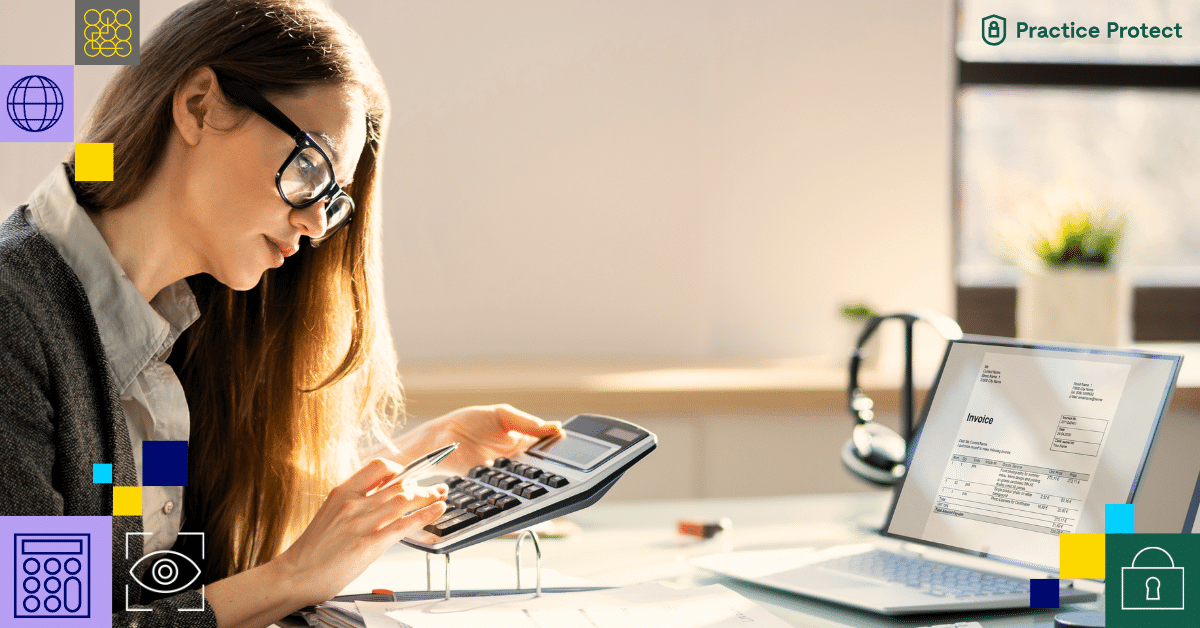 An accountant using a calculator targeted by sophisticated phishing