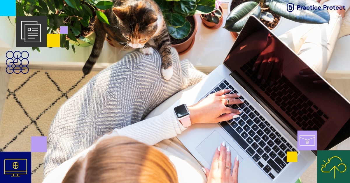 Accounting professional with laptop in a remote work environment